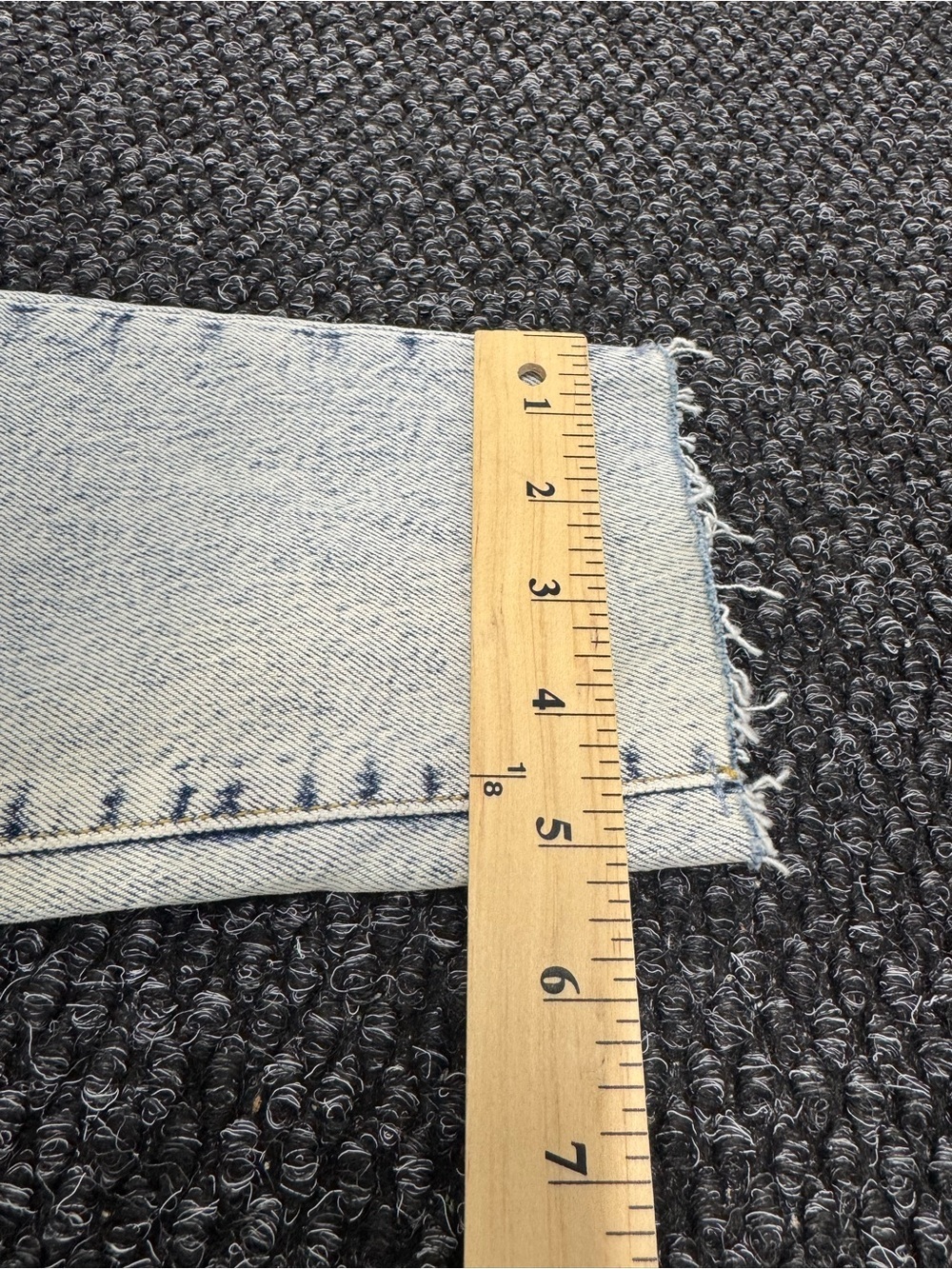Free People We The Free Womens 27 High Rise Straight Leg Raw Hem Acid Wash Jeans - Picture 13 of 13